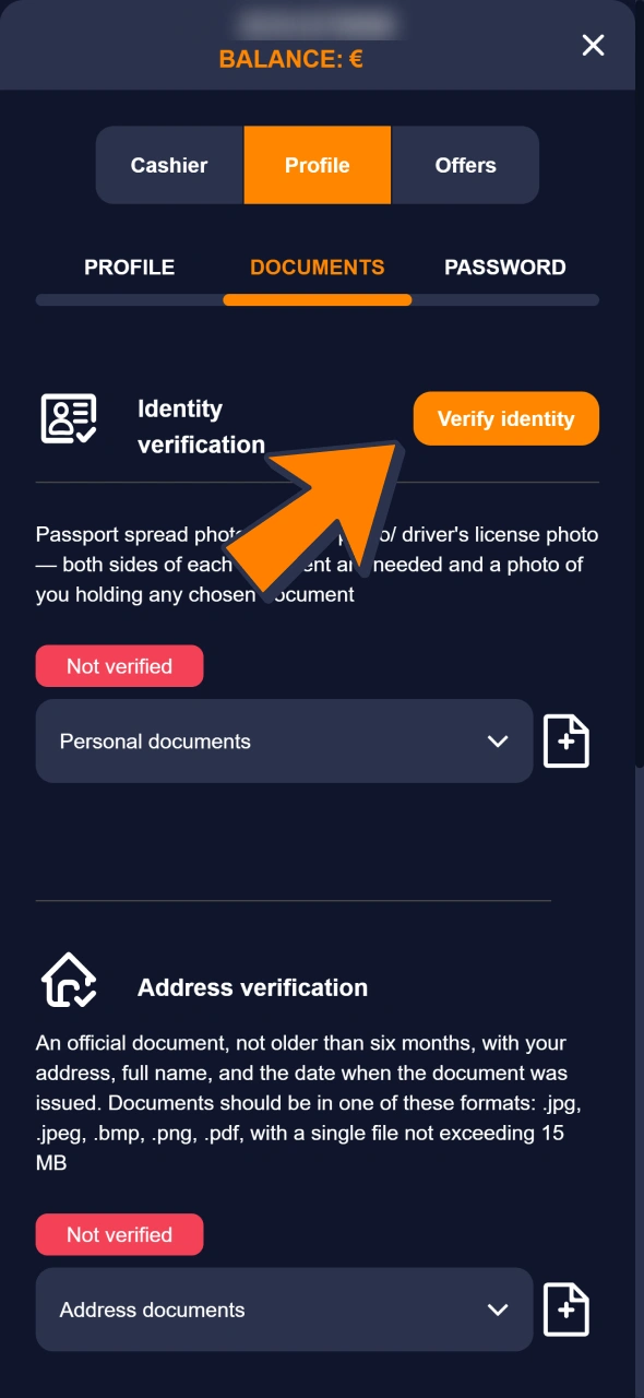 Complete verification at Bass Win to successfully withdraw winnings from esports betting.
