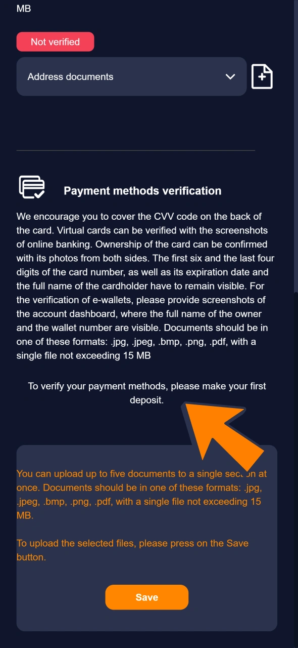 Make a deposit and then confirm payment method for your Bass Win account verification.