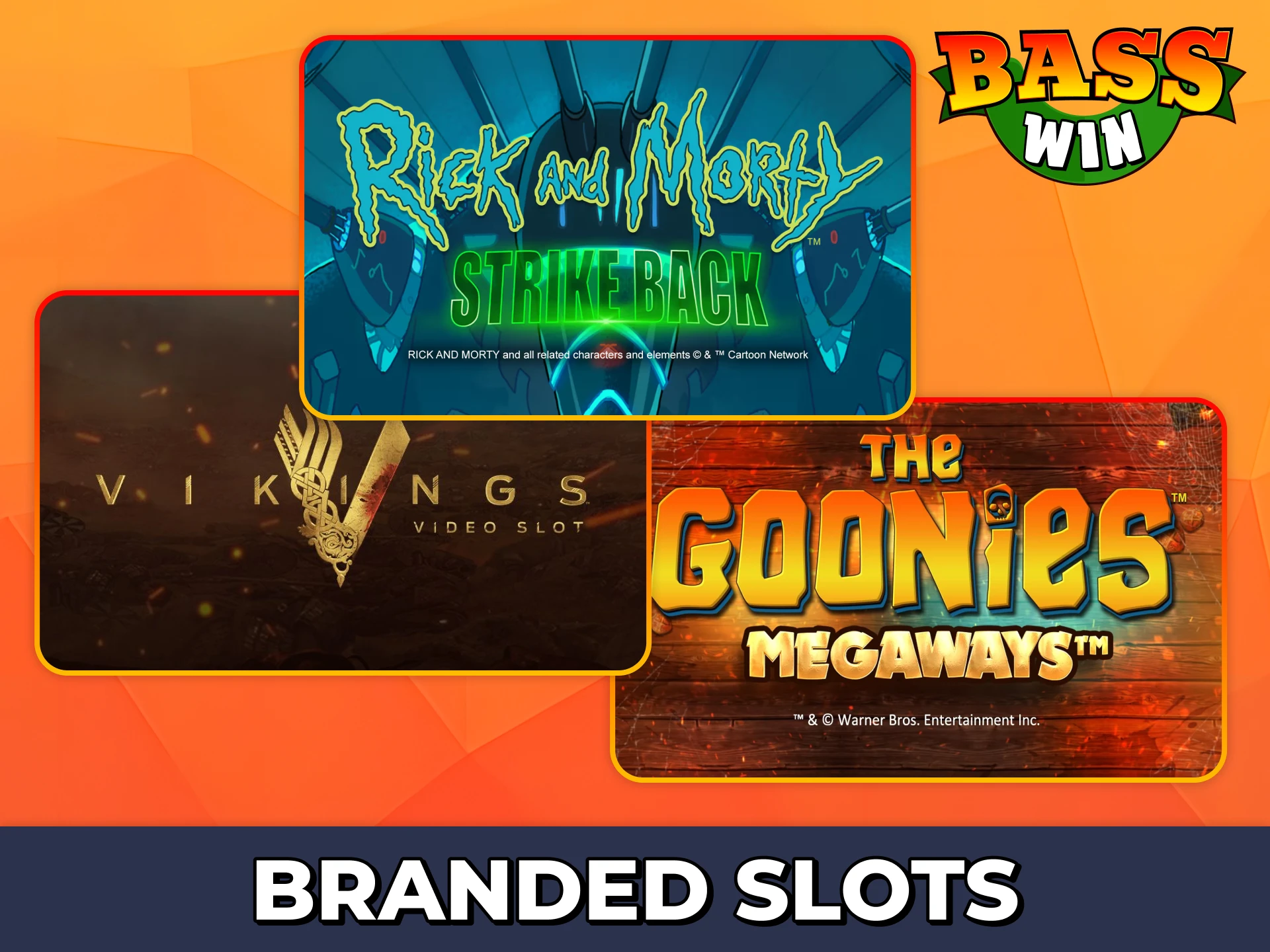 Play branded games for your favourite franchises at Bass Win.
