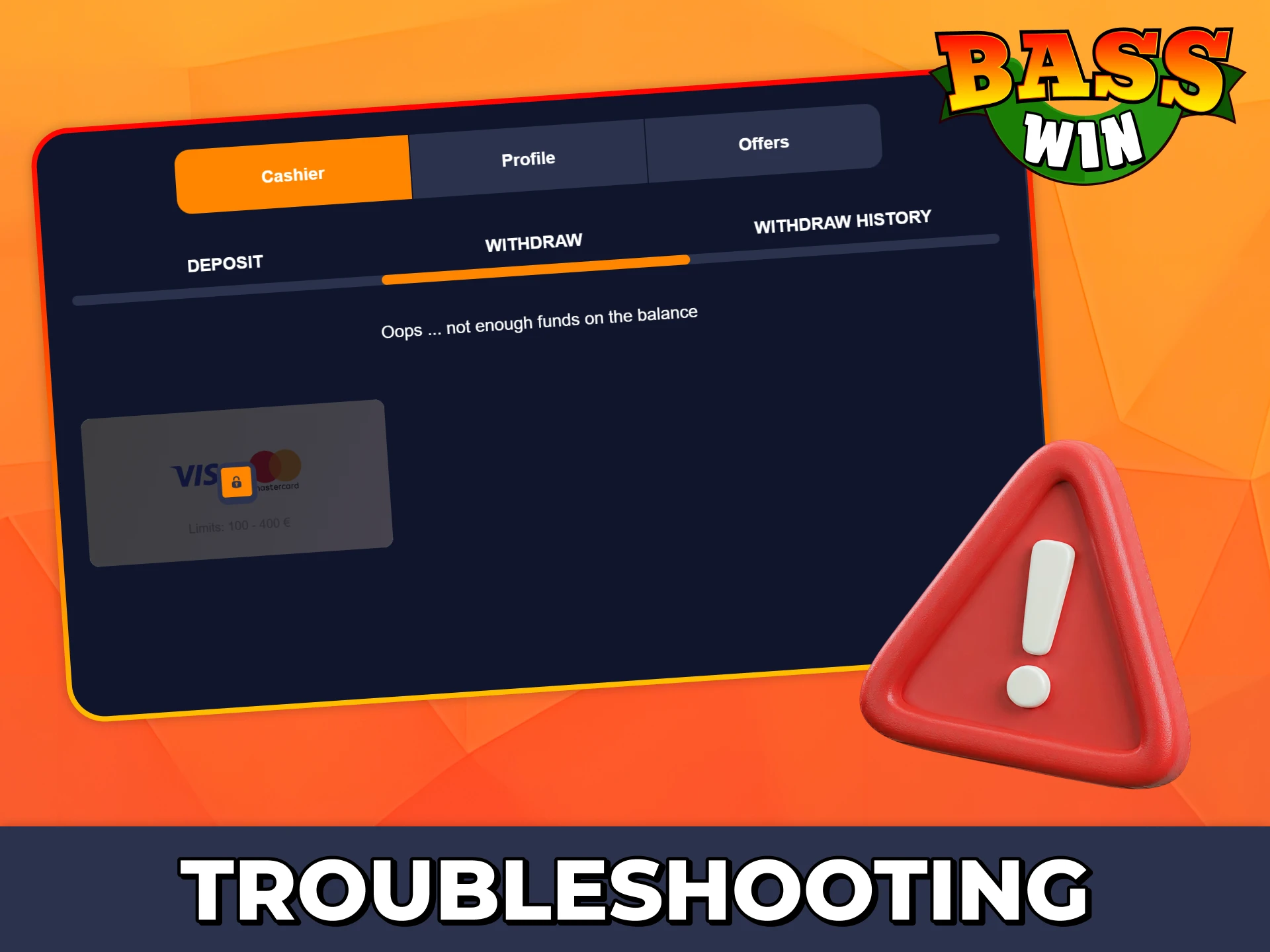 Reaad about withdrawal issues and how to solve them at Bass Win casino.
